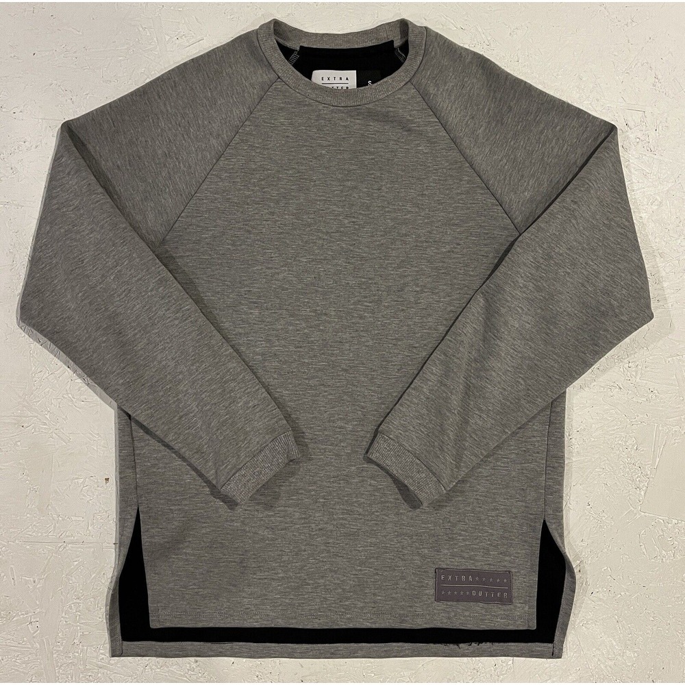 Extra Butter Crewneck Sweatshirt Boutique NYC Gray Black Mens Small Pullover‎